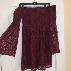 Off the shoulder lace dress